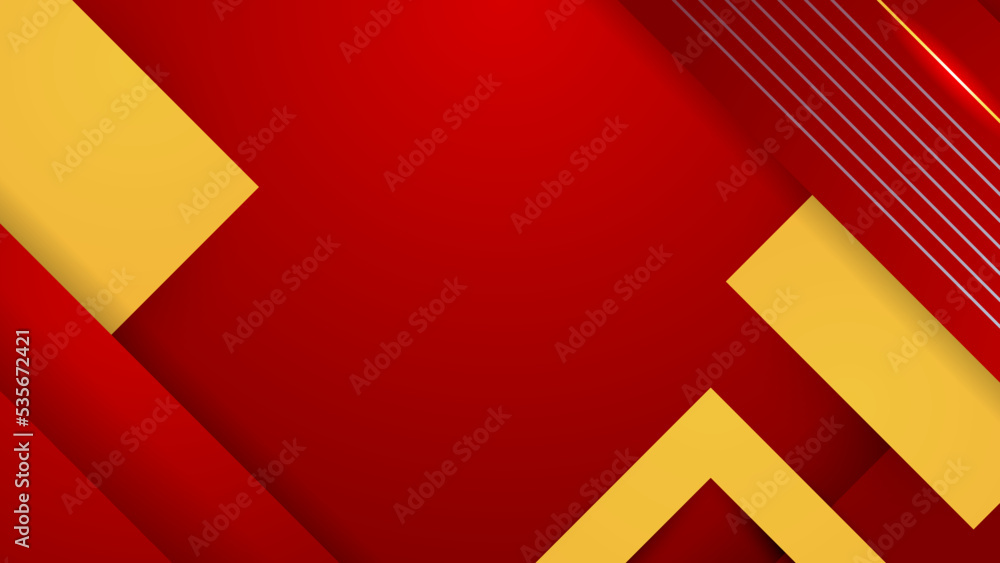 Red triangle background vector overlap paper layer square box for text and message design