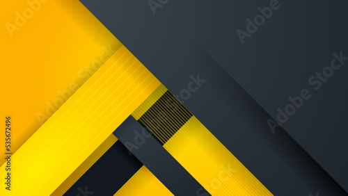 Black and yellow abstract banner background