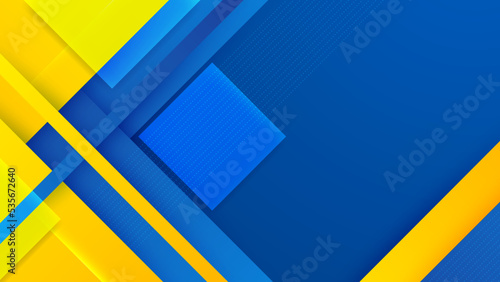 Blue and yellow orange background with stripes. Vector abstract background texture geometric bright poster. Abstract background modern hipster futuristic graphic. Multi-layer effect with texture.