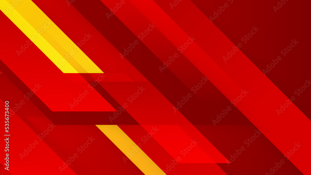 Modern red orange yellow geometric shapes abstract modern technology background design. Vector abstract graphic presentation design banner pattern background web template. Modern red orange yellow geometric shapes abstract modern technology background design. Vector abstract graphic presentation design banner pattern background web template.