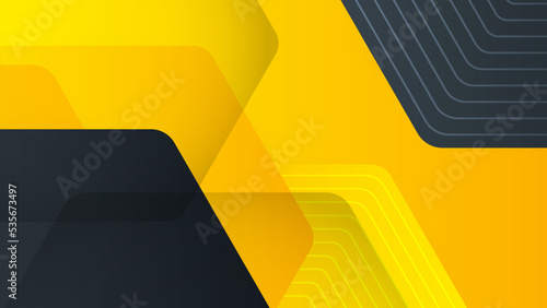 Modern black and yellow orange background. Black Sports Background with Lines and Shape. Abstract Background