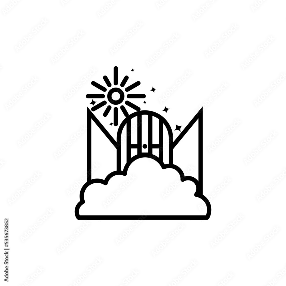 Naklejka premium heaven icon vector design templates