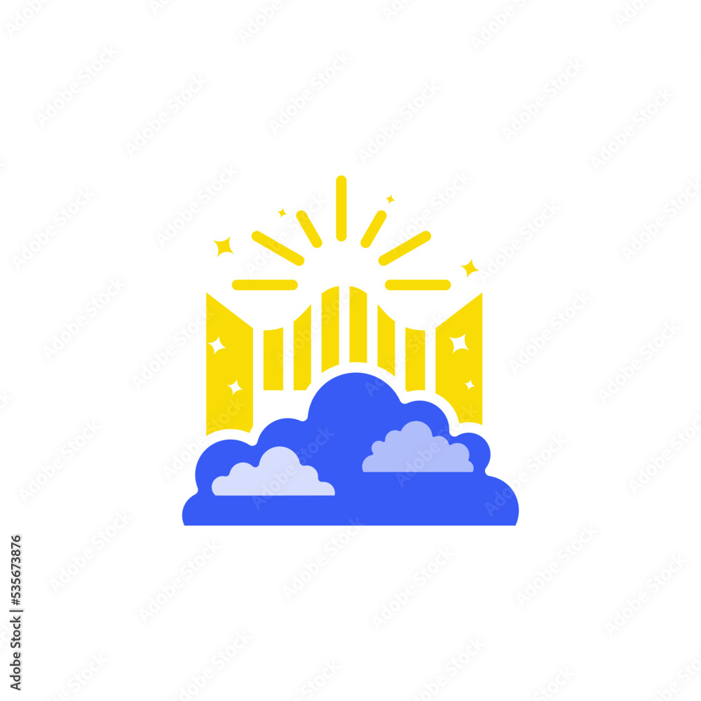 Naklejka premium heaven icon vector design templates