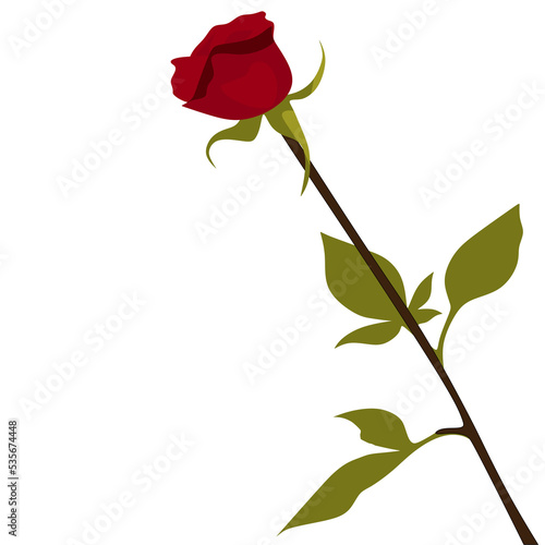 A Rose with the leaf in art  design for background illustration logo and imagge photo