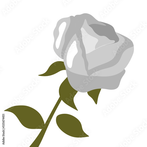 A Rose with the leaf in art  design for background illustration logo and imagge photo