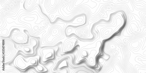  Topographic map background. silver line topography maount map contour background, geographic grid. Abstract vector illustration. 