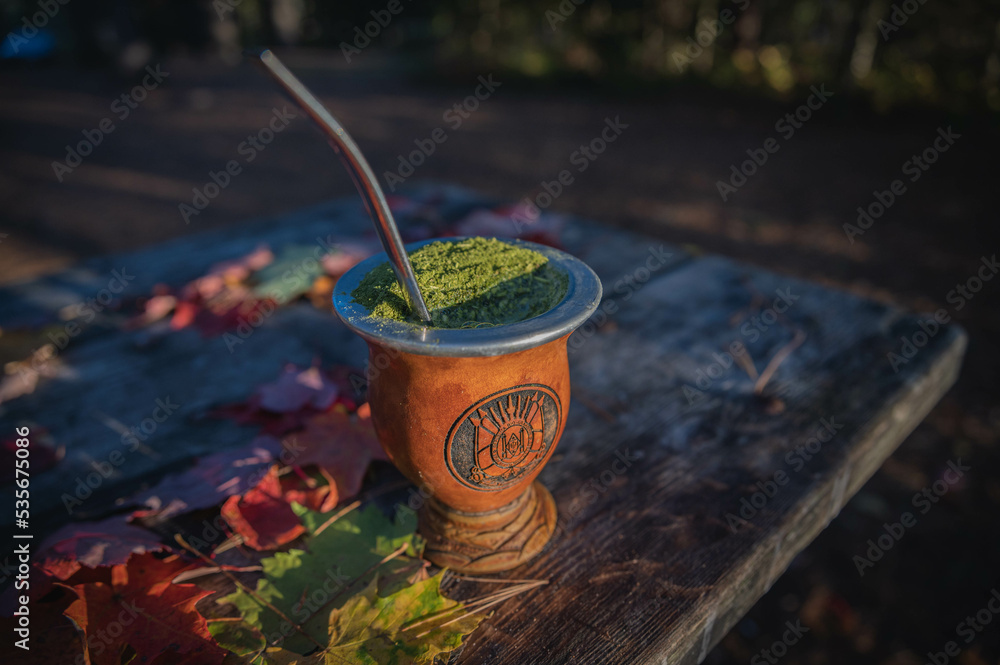 Foto de Traditional gaucho beverage / Chimarrão Gaúcho em cuia com o