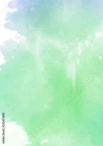 abstract subtle green color splashes on white background