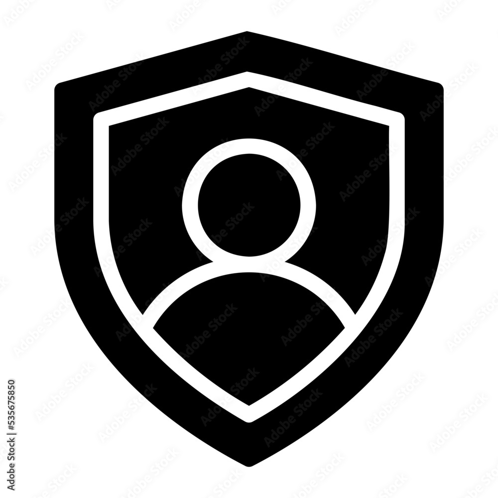 personal security glyph icon personal security glyph icon