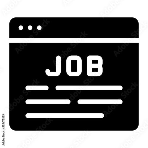 job seeking glyph icon