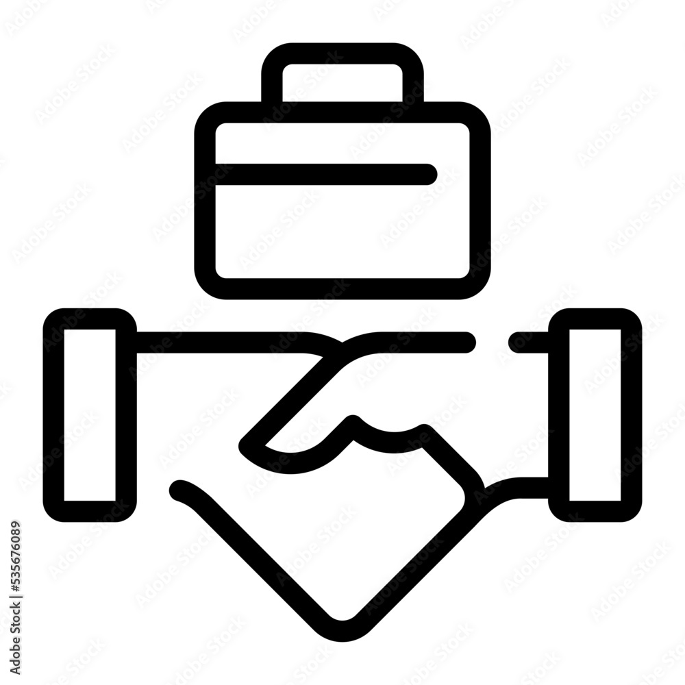 Partnership handshake line icon Partnership handshake line icon