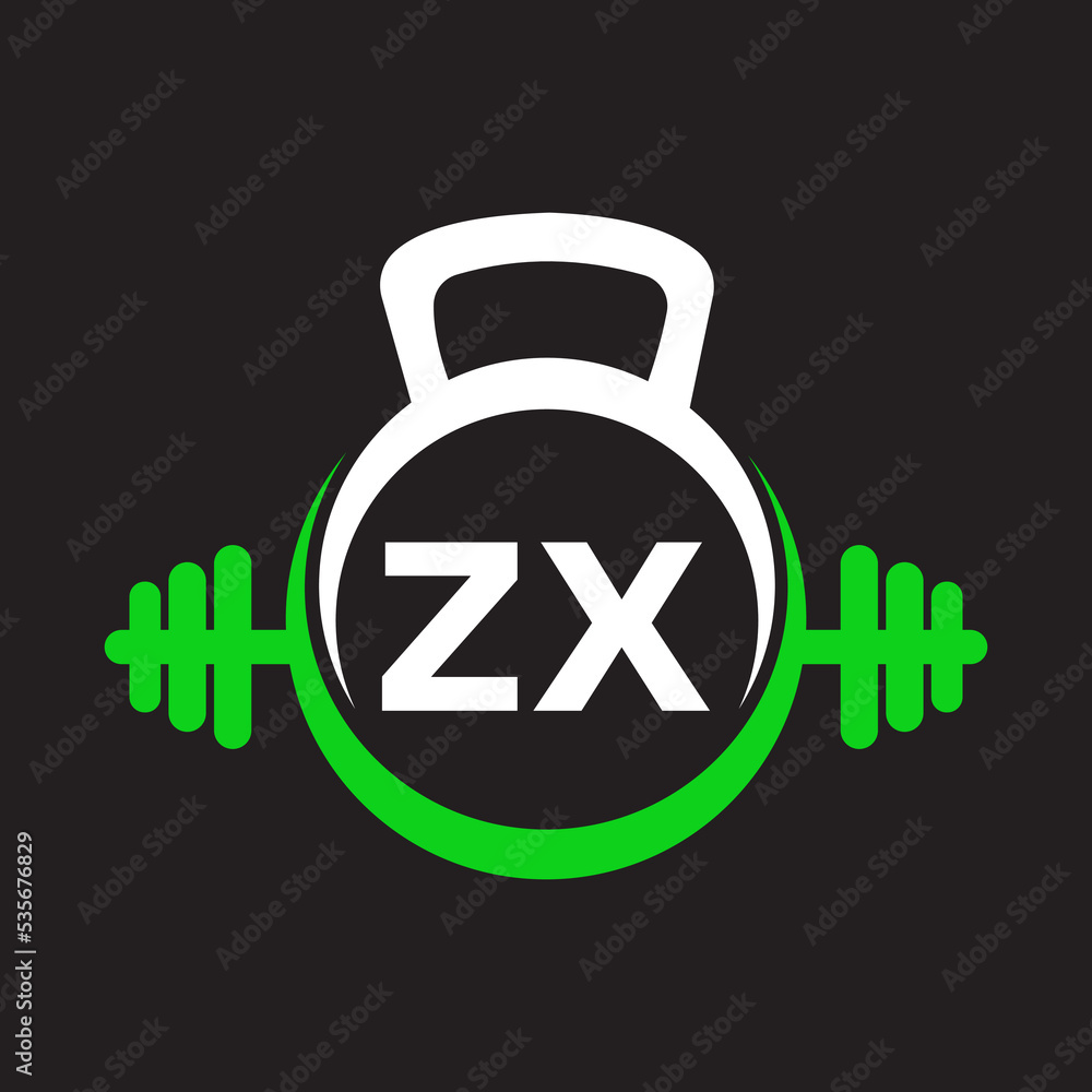 Letter ZX Fitness Gym Logo Concept. Fitness Logo Symbol Vector Template