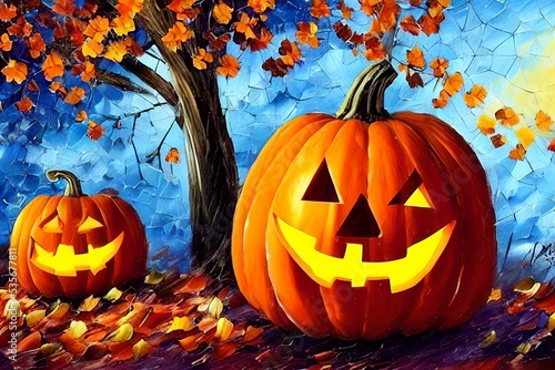 Halloween pumpkins photo