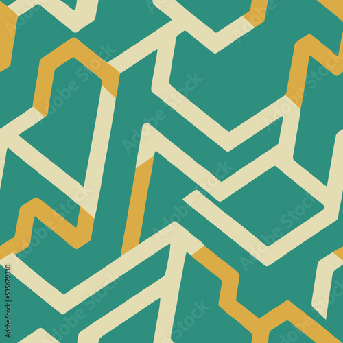 Seamless Pattern Geometric Composition Texture Graphic Vector Design