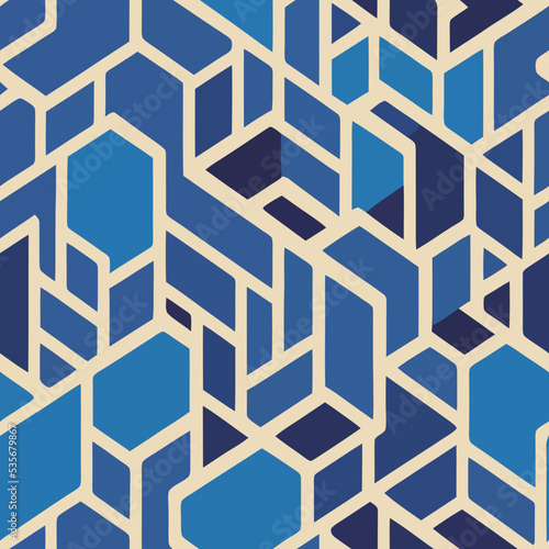 Seamless Pattern Geometric Composition Texture Graphic Vector Design