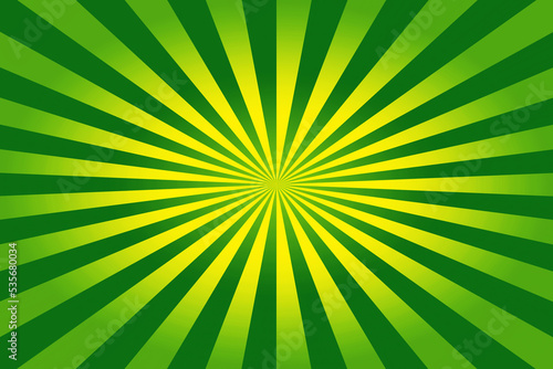Yellow To Dark Green Starburst Background
