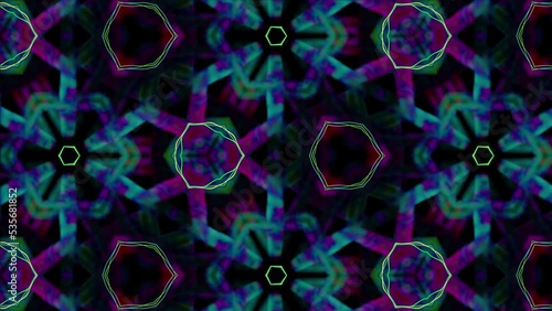Merkabah Smoke Sim Kaleidoscope with lines HD  25fps