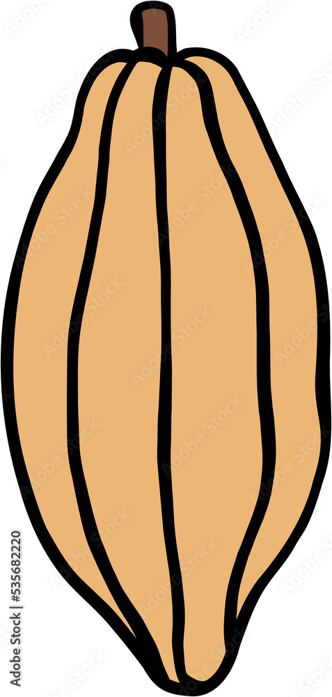doodle freehand sketch drawing of cacao fruit. doodle freehand sketch drawing of cacao fruit.