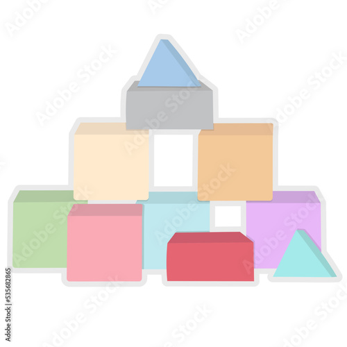 Building Block flat icon,linear,outline,graphic,illustration