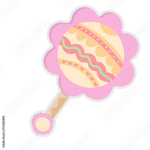 Rattle flat icon,linear,outline,graphic,illustration