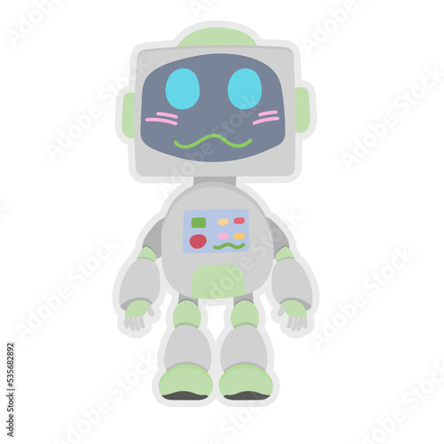 Robots flat icon,linear,outline,graphic,illustration