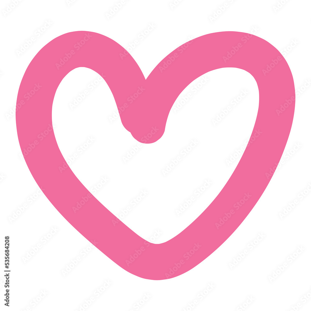 Cutie heart outline hand drawn for decoration, artwork, product, presentation Cutie heart outline hand drawn for decoration, artwork, product, presentation
