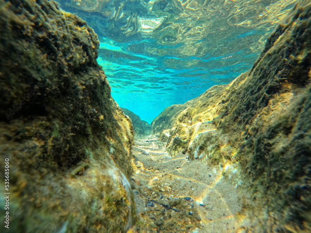 Underwater Hawaiian Rocks