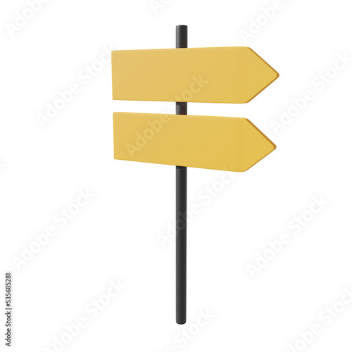 3D rendering illustration of signpost.