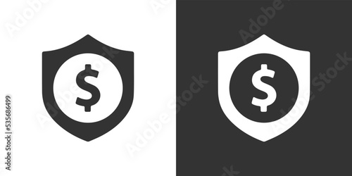 Money protection icon vector