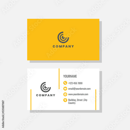 Yellow Color Business Card Design Template