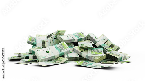 Stacks of Colombian peso notes, currency, cash, money of colombia photo