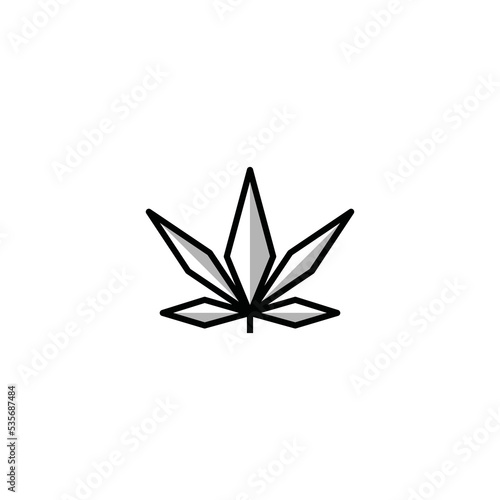 Marijuana Crystal logo. marijuana leaf-shaped logo that is sharp like a crystal. This logo can be used for businesses in the herbal field