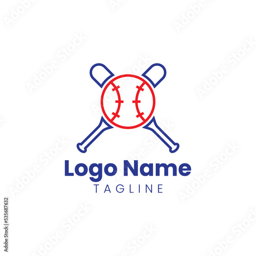 Baseball Logo. sports themed logo. baseball logo for a club or company in its field