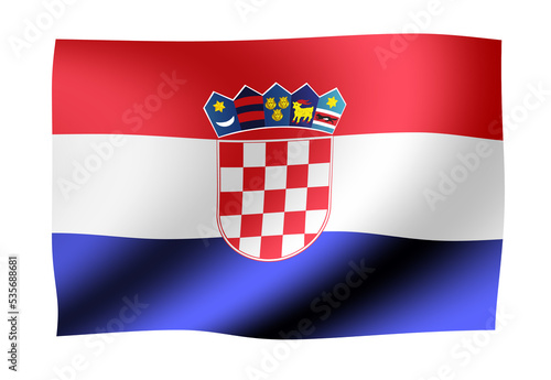 Waving national flag illustration | Croatia
