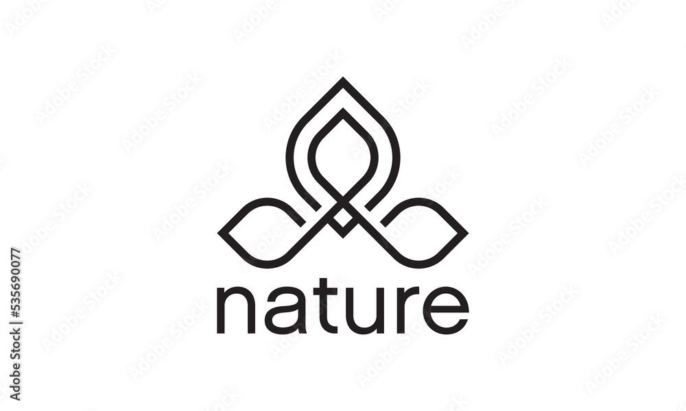 simple leaf logo. creative icon vector design simple leaf logo. creative icon vector design