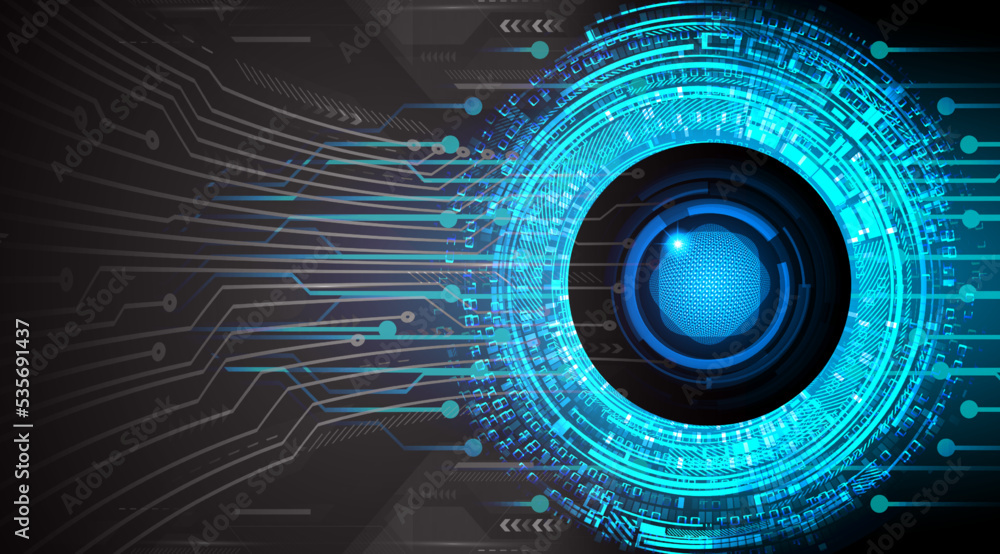 eye cyber circuit future technology concept background eye cyber circuit future technology concept background
