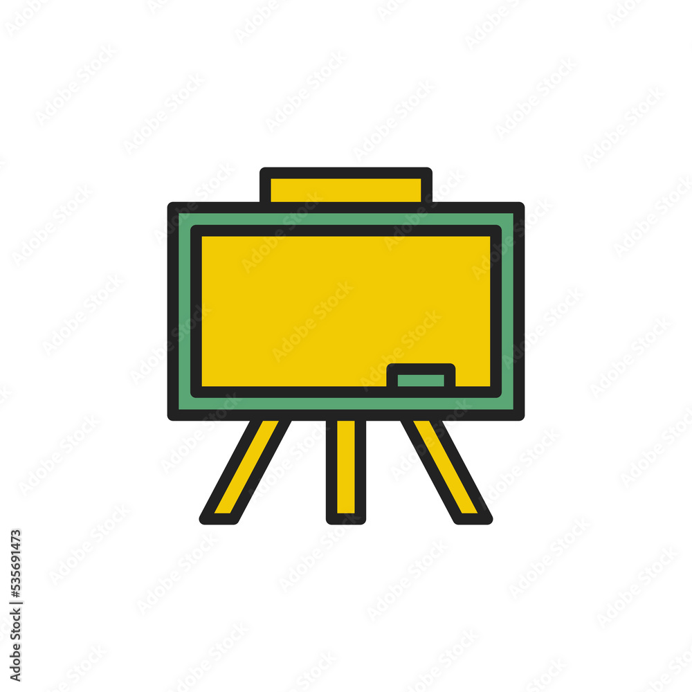 Blackboard or Whiteboard Icon Logo Design for Education Blackboard or Whiteboard Icon Logo Design for Education