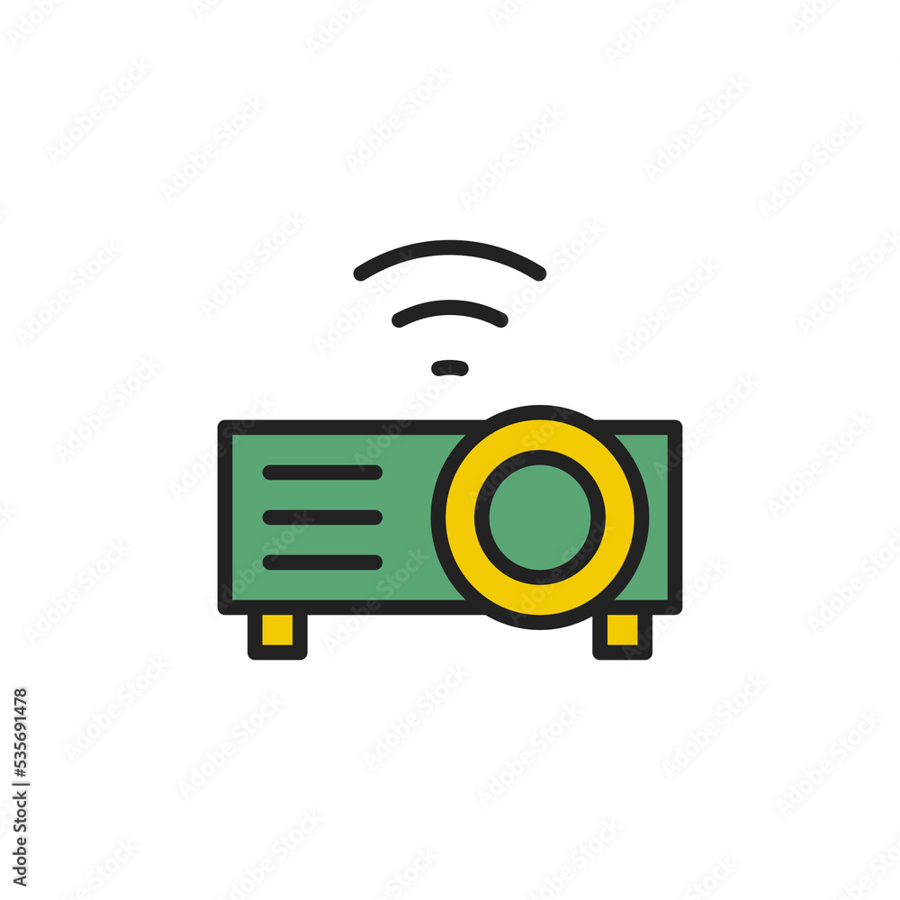 Projector or Presentation Media Icon Vector Projector or Presentation Media Icon Vector