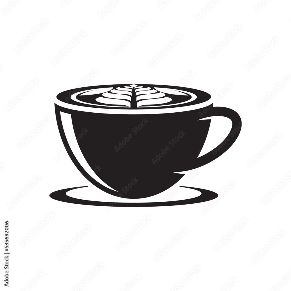 Obraz premium Coffee cup logo template vector icon
