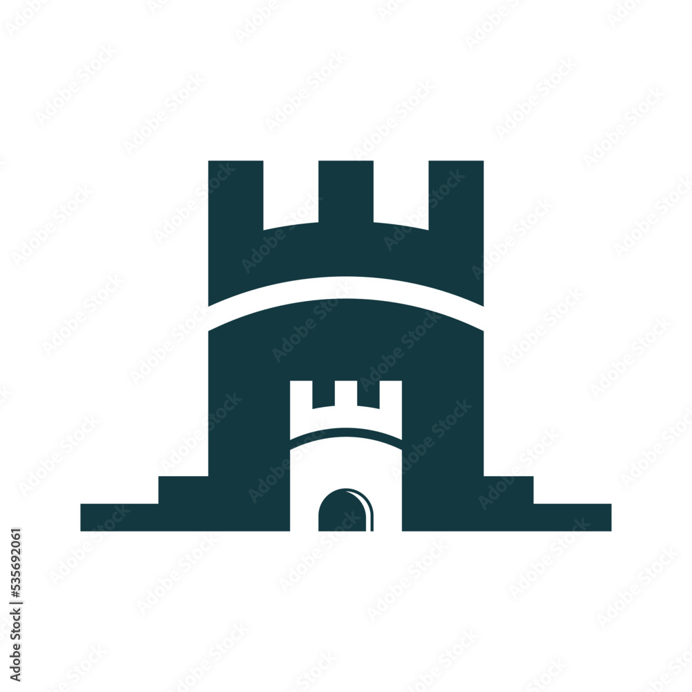 Castle logo template vector icon Castle logo template vector icon