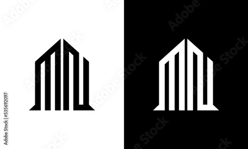 letter mn logo design