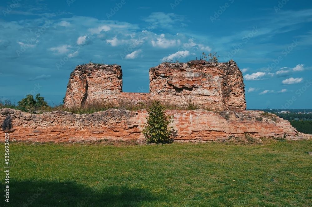 Brick wall on the hill