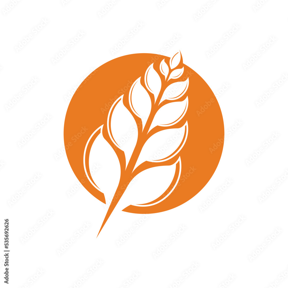 Wheat logo template vector icon Wheat logo template vector icon
