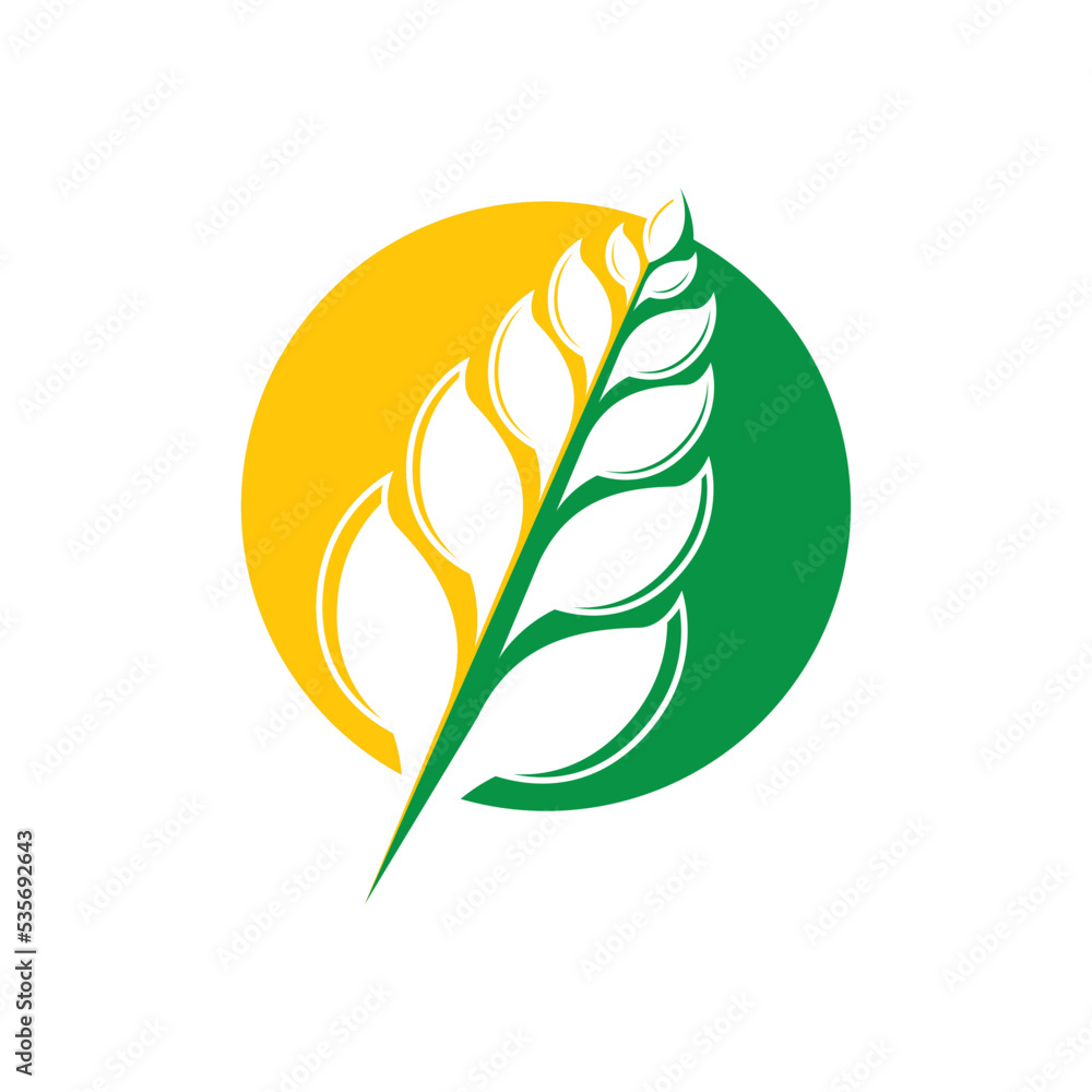Wheat logo template vector icon Wheat logo template vector icon