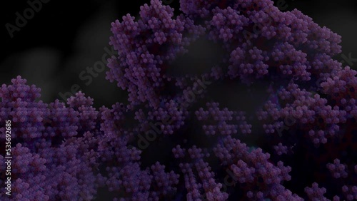 Icosphere Fractal Render HD 25fps