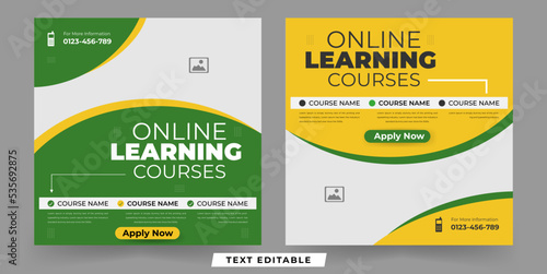 School admission or Back to school social media post template