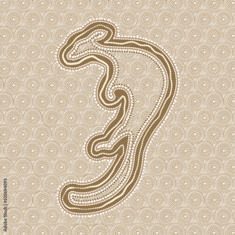 Aboriginal style of kangaroo art - Illustration Stock Vector | Adobe Stock
