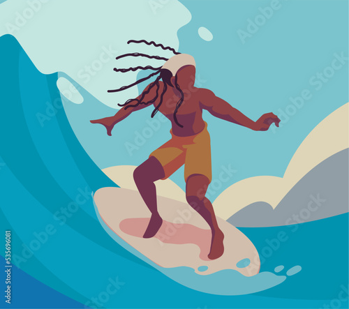 surfer man in the sea