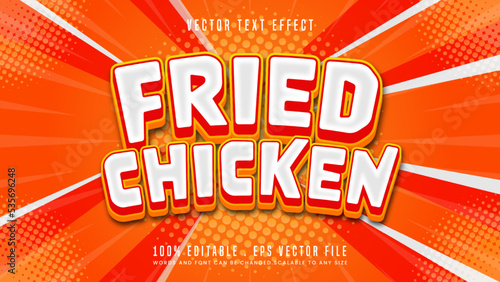 Fried Chicken 3d editable text effect font style