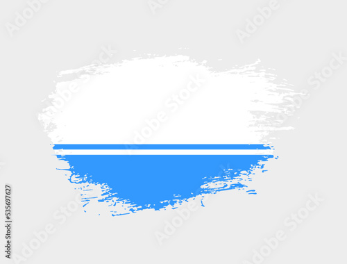 Classic brush stroke painted national Altai Republic country flag illustration